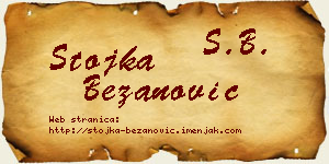 Stojka Bežanović vizit kartica